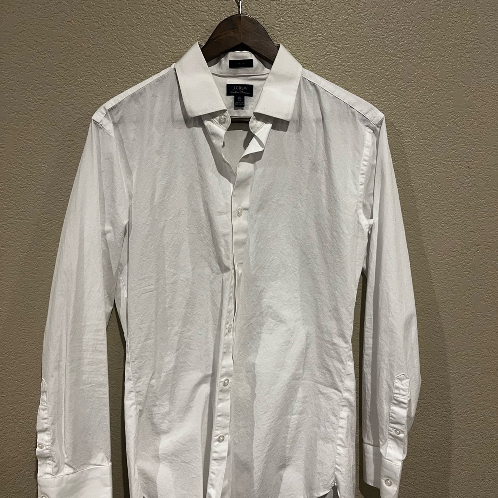 J. Crew Men's White Button-Up Shirt